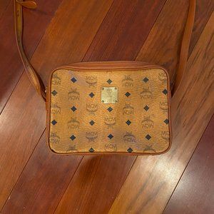 💯 Authentic MCM Visetos Leather Crossbody Bag